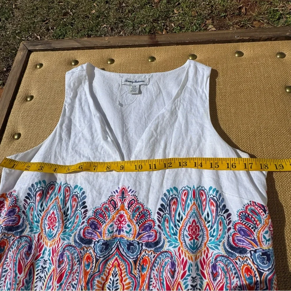 Tommy Bahama Women’s Brilliant Bazaar Shift Dress 100% Linen Size S - Picture 4 of 11
